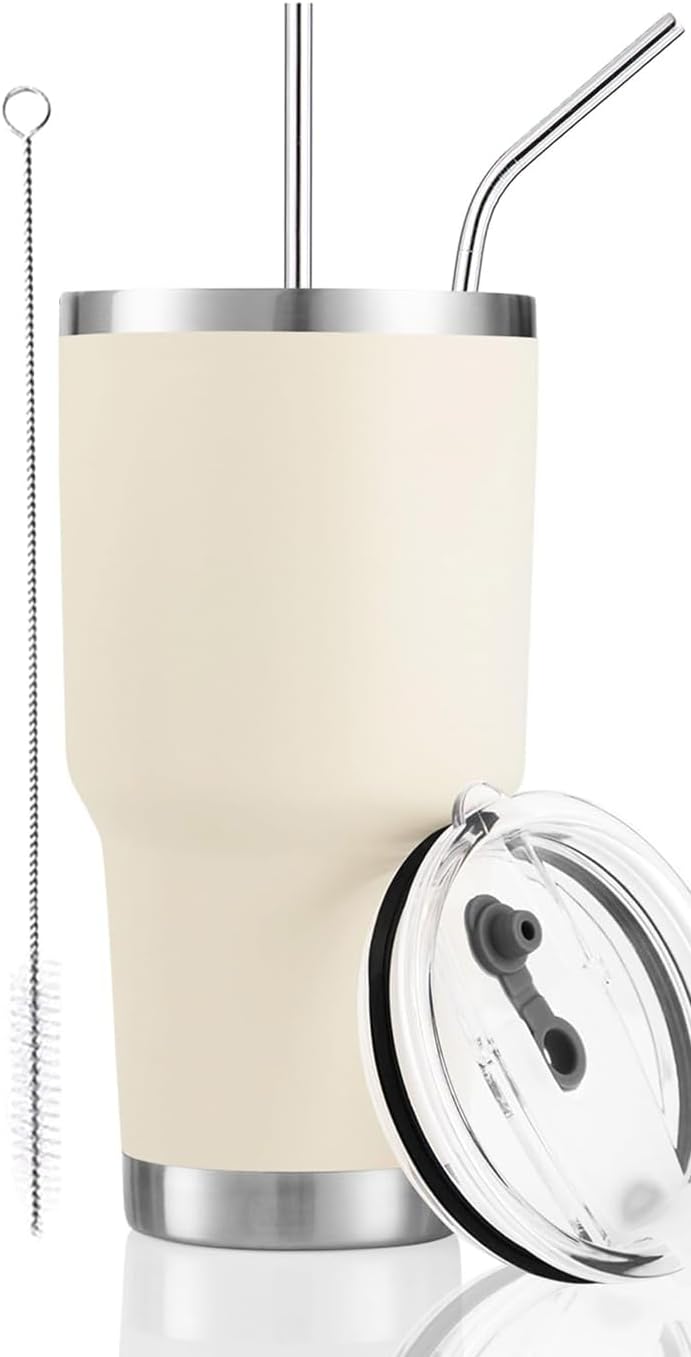 D·S 30 oz Navy Tumbler Double Wall Vacuum Insulated Travel Coffee Mug | Double Wall Vacuum Suit Cold and Hot Drink Fits in standard car cup holders With Splash-Proof Lid