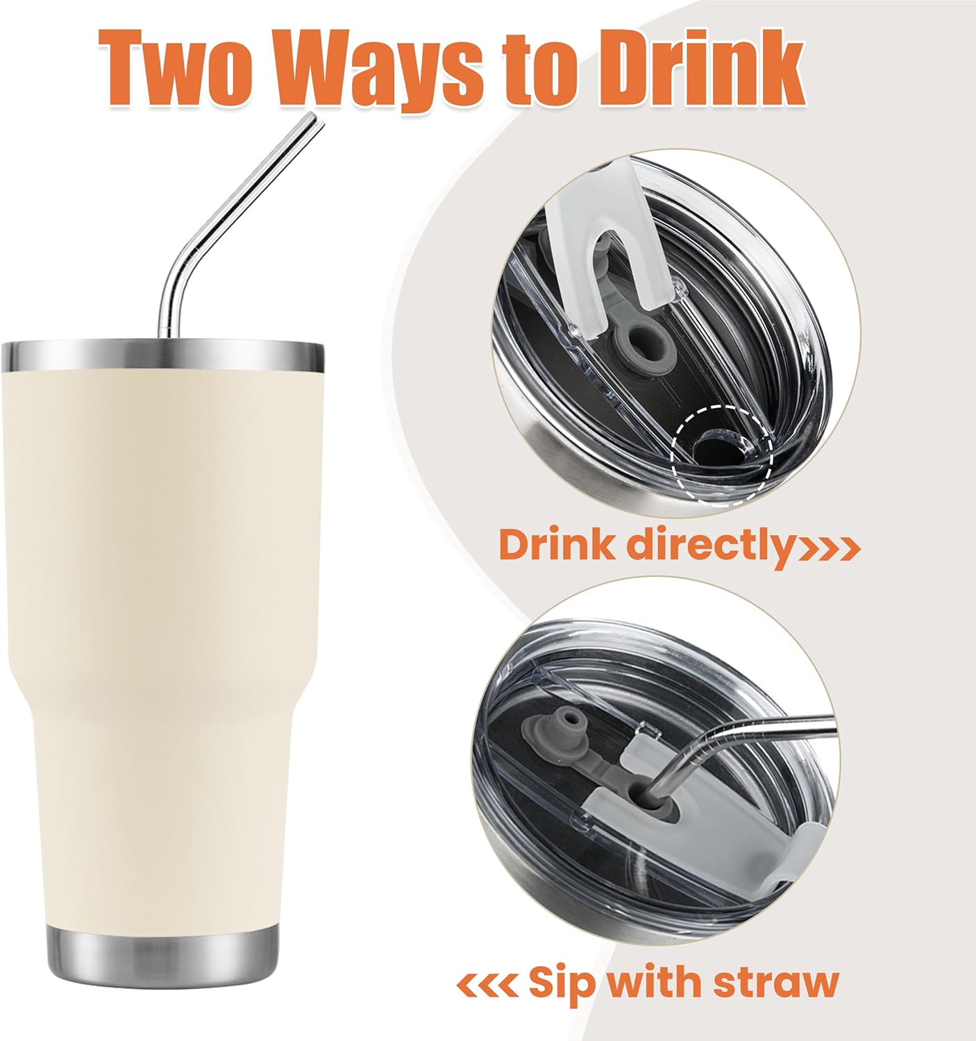 D·S 30 oz Navy Tumbler Double Wall Vacuum Insulated Travel Coffee Mug | Double Wall Vacuum Suit Cold and Hot Drink Fits in standard car cup holders With Splash-Proof Lid