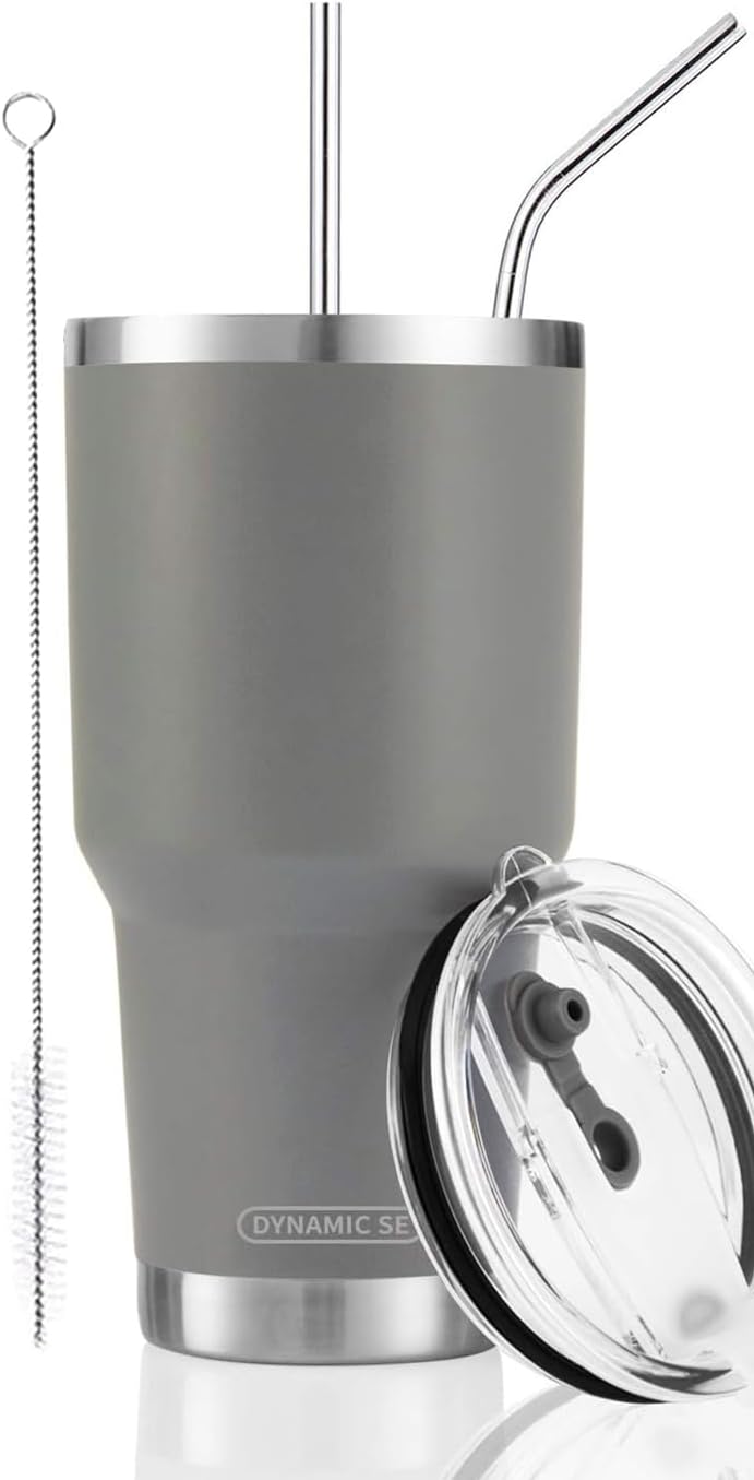 D·S 30 oz Navy Tumbler Double Wall Vacuum Insulated Travel Coffee Mug | Double Wall Vacuum Suit Cold and Hot Drink Fits in standard car cup holders With Splash-Proof Lid