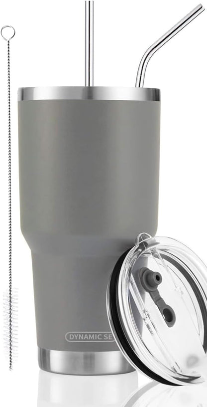 D·S 30 oz Navy Tumbler Double Wall Vacuum Insulated Travel Coffee Mug | Double Wall Vacuum Suit Cold and Hot Drink Fits in standard car cup holders With Splash-Proof Lid