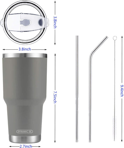 D·S 30 oz Navy Tumbler Double Wall Vacuum Insulated Travel Coffee Mug | Double Wall Vacuum Suit Cold and Hot Drink Fits in standard car cup holders With Splash-Proof Lid