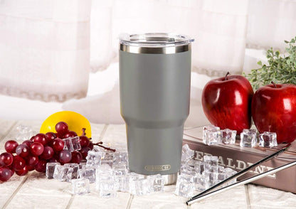 D·S 30 oz Navy Tumbler Double Wall Vacuum Insulated Travel Coffee Mug | Double Wall Vacuum Suit Cold and Hot Drink Fits in standard car cup holders With Splash-Proof Lid