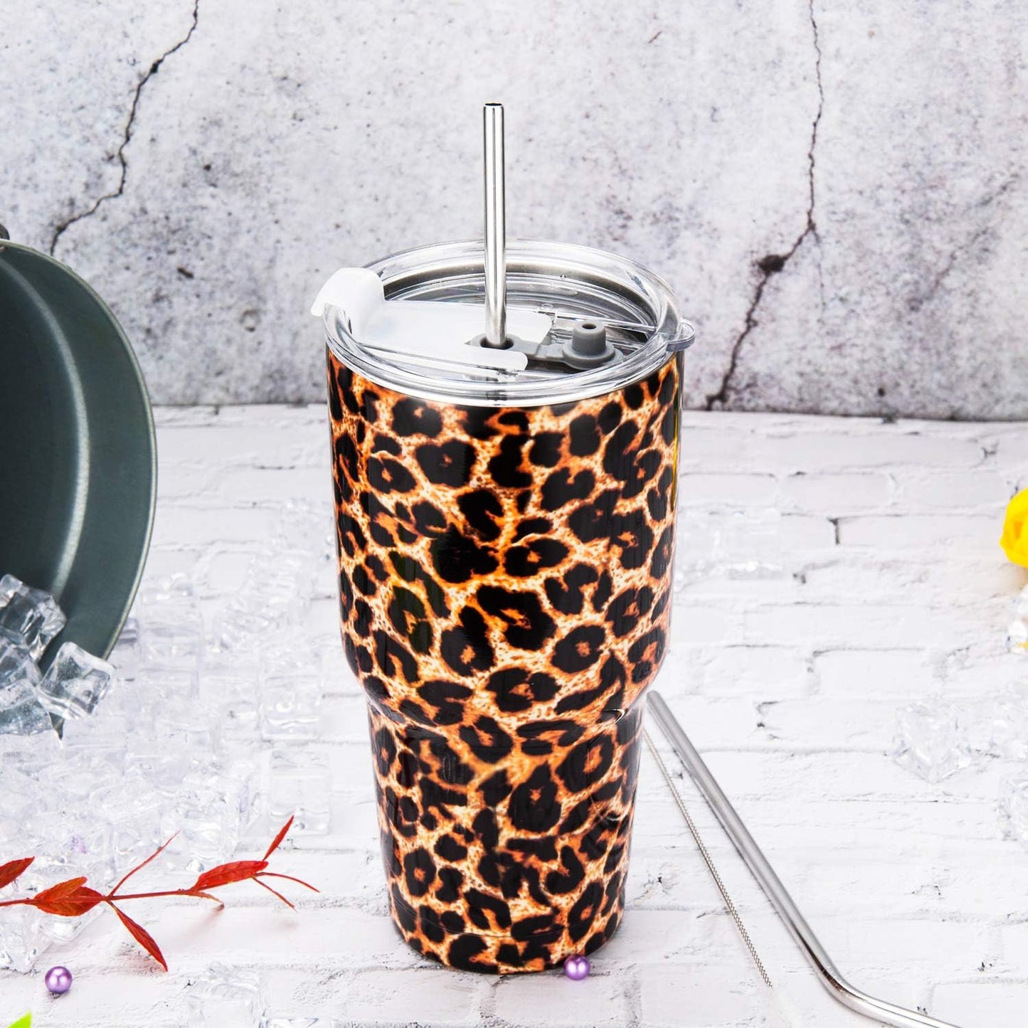 D·S 30 oz Navy Tumbler Double Wall Vacuum Insulated Travel Coffee Mug | Double Wall Vacuum Suit Cold and Hot Drink Fits in standard car cup holders With Splash-Proof Lid