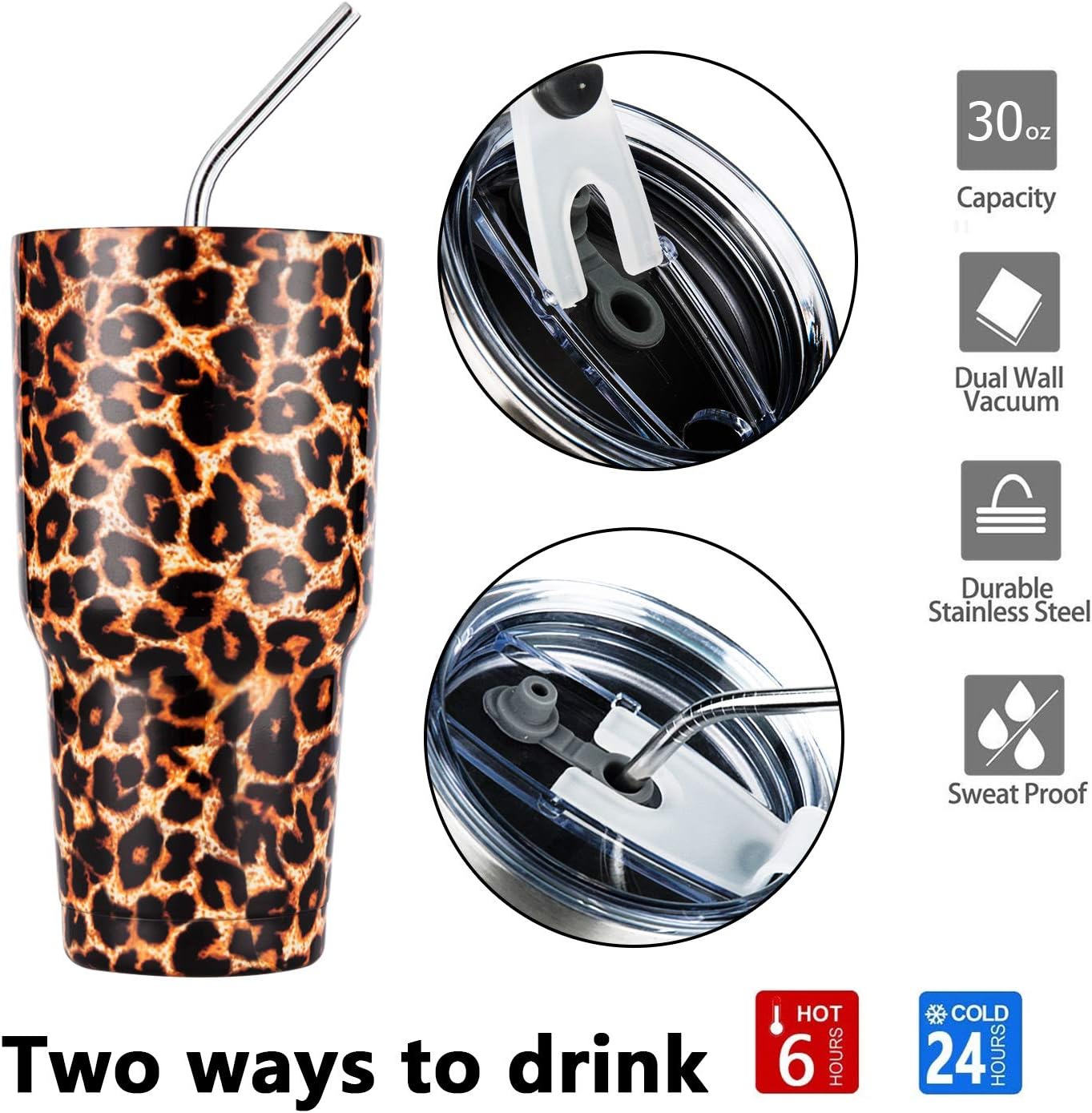 D·S 30 oz Navy Tumbler Double Wall Vacuum Insulated Travel Coffee Mug | Double Wall Vacuum Suit Cold and Hot Drink Fits in standard car cup holders With Splash-Proof Lid