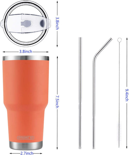 D·S 30 oz Navy Tumbler Double Wall Vacuum Insulated Travel Coffee Mug | Double Wall Vacuum Suit Cold and Hot Drink Fits in standard car cup holders With Splash-Proof Lid