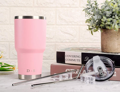 D·S 30 oz Navy Tumbler Double Wall Vacuum Insulated Travel Coffee Mug | Double Wall Vacuum Suit Cold and Hot Drink Fits in standard car cup holders With Splash-Proof Lid