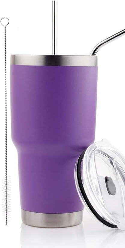 D·S 30 oz Navy Tumbler Double Wall Vacuum Insulated Travel Coffee Mug | Double Wall Vacuum Suit Cold and Hot Drink Fits in standard car cup holders With Splash-Proof Lid