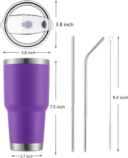 D·S 30 oz Navy Tumbler Double Wall Vacuum Insulated Travel Coffee Mug | Double Wall Vacuum Suit Cold and Hot Drink Fits in standard car cup holders With Splash-Proof Lid