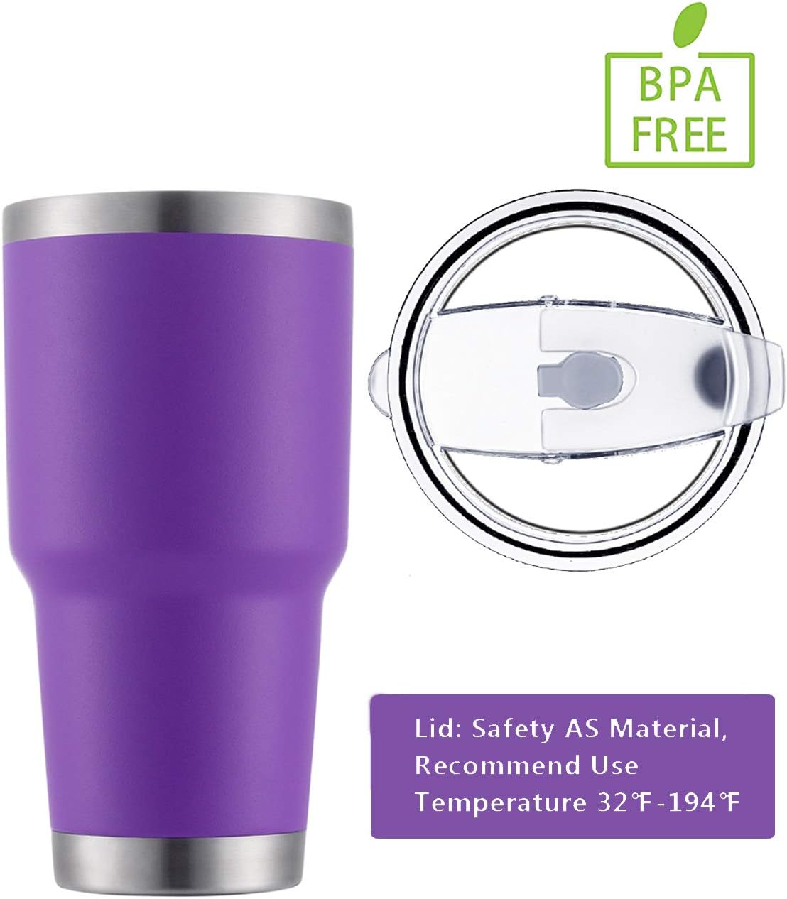 D·S 30 oz Navy Tumbler Double Wall Vacuum Insulated Travel Coffee Mug | Double Wall Vacuum Suit Cold and Hot Drink Fits in standard car cup holders With Splash-Proof Lid