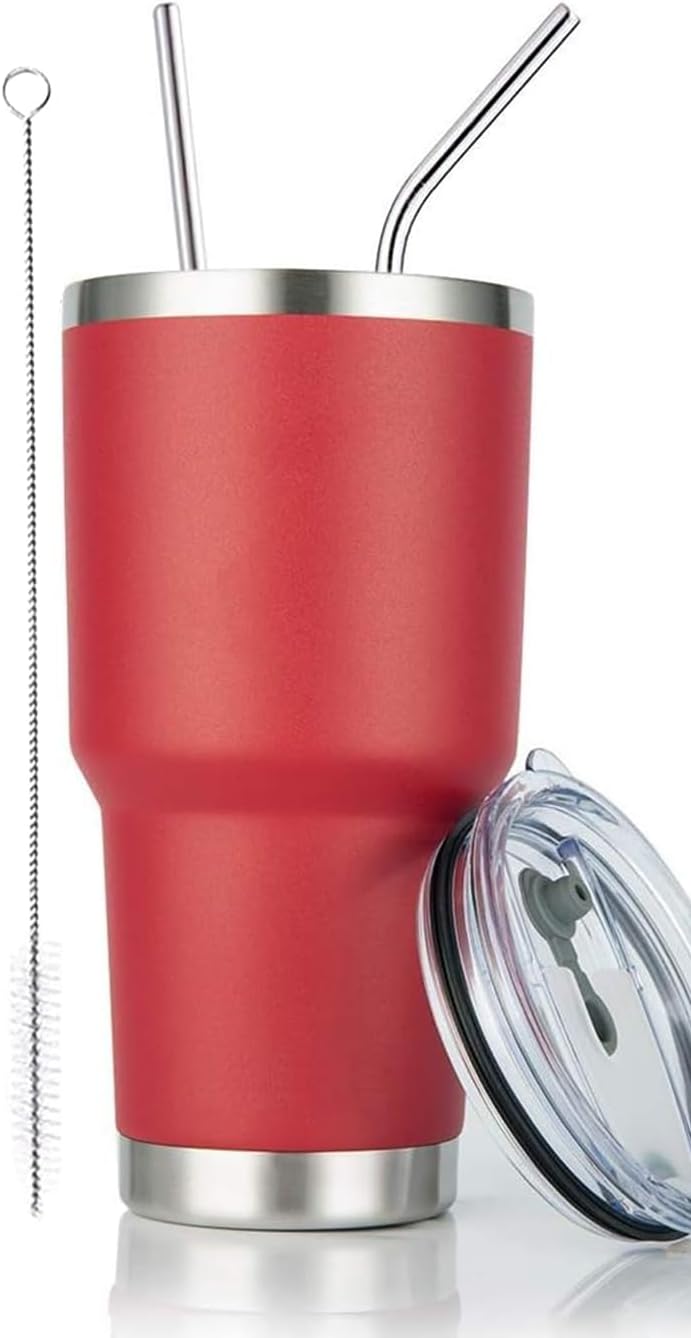 D·S 30 oz Navy Tumbler Double Wall Vacuum Insulated Travel Coffee Mug | Double Wall Vacuum Suit Cold and Hot Drink Fits in standard car cup holders With Splash-Proof Lid