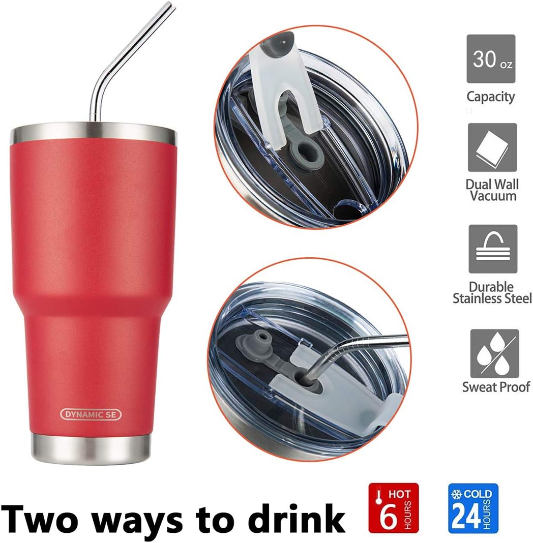 D·S 30 oz Navy Tumbler Double Wall Vacuum Insulated Travel Coffee Mug | Double Wall Vacuum Suit Cold and Hot Drink Fits in standard car cup holders With Splash-Proof Lid