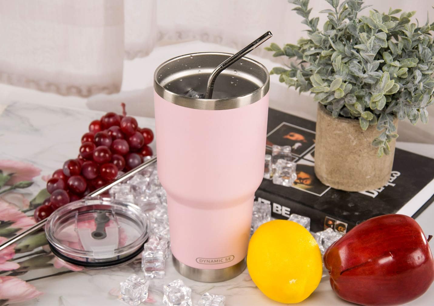 D·S 30 oz Navy Tumbler Double Wall Vacuum Insulated Travel Coffee Mug | Double Wall Vacuum Suit Cold and Hot Drink Fits in standard car cup holders With Splash-Proof Lid