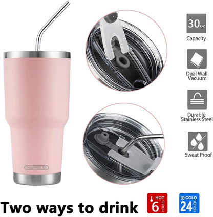 D·S 30 oz Navy Tumbler Double Wall Vacuum Insulated Travel Coffee Mug | Double Wall Vacuum Suit Cold and Hot Drink Fits in standard car cup holders With Splash-Proof Lid