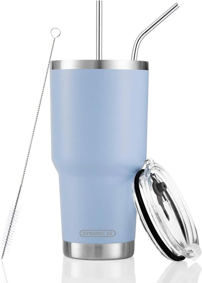 D·S 30 oz Navy Tumbler Double Wall Vacuum Insulated Travel Coffee Mug | Double Wall Vacuum Suit Cold and Hot Drink Fits in standard car cup holders With Splash-Proof Lid