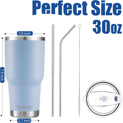 D·S 30 oz Navy Tumbler Double Wall Vacuum Insulated Travel Coffee Mug | Double Wall Vacuum Suit Cold and Hot Drink Fits in standard car cup holders With Splash-Proof Lid