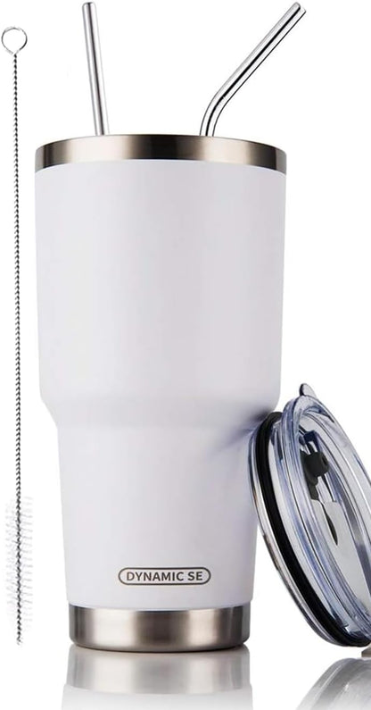 D·S 30 oz Navy Tumbler Double Wall Vacuum Insulated Travel Coffee Mug | Double Wall Vacuum Suit Cold and Hot Drink Fits in standard car cup holders With Splash-Proof Lid
