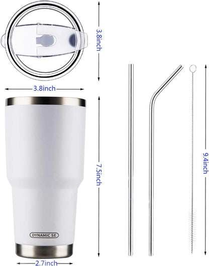 D·S 30 oz Navy Tumbler Double Wall Vacuum Insulated Travel Coffee Mug | Double Wall Vacuum Suit Cold and Hot Drink Fits in standard car cup holders With Splash-Proof Lid