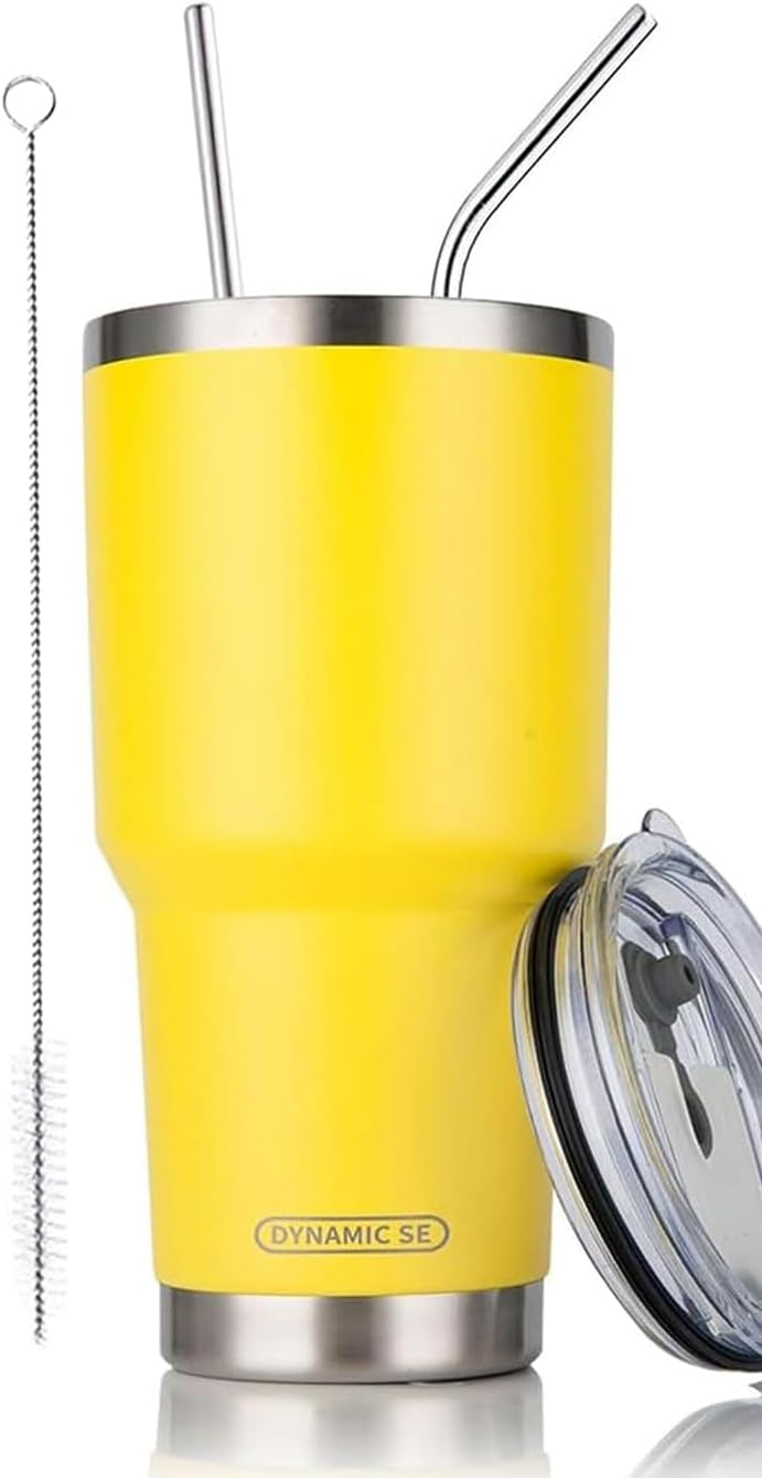 D·S 30 oz Navy Tumbler Double Wall Vacuum Insulated Travel Coffee Mug | Double Wall Vacuum Suit Cold and Hot Drink Fits in standard car cup holders With Splash-Proof Lid