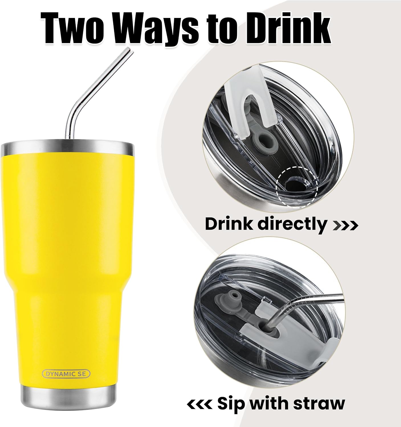 D·S 30 oz Navy Tumbler Double Wall Vacuum Insulated Travel Coffee Mug | Double Wall Vacuum Suit Cold and Hot Drink Fits in standard car cup holders With Splash-Proof Lid