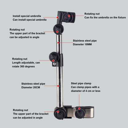 Universal Umbrella Holder for Stroller, Hands-Free
