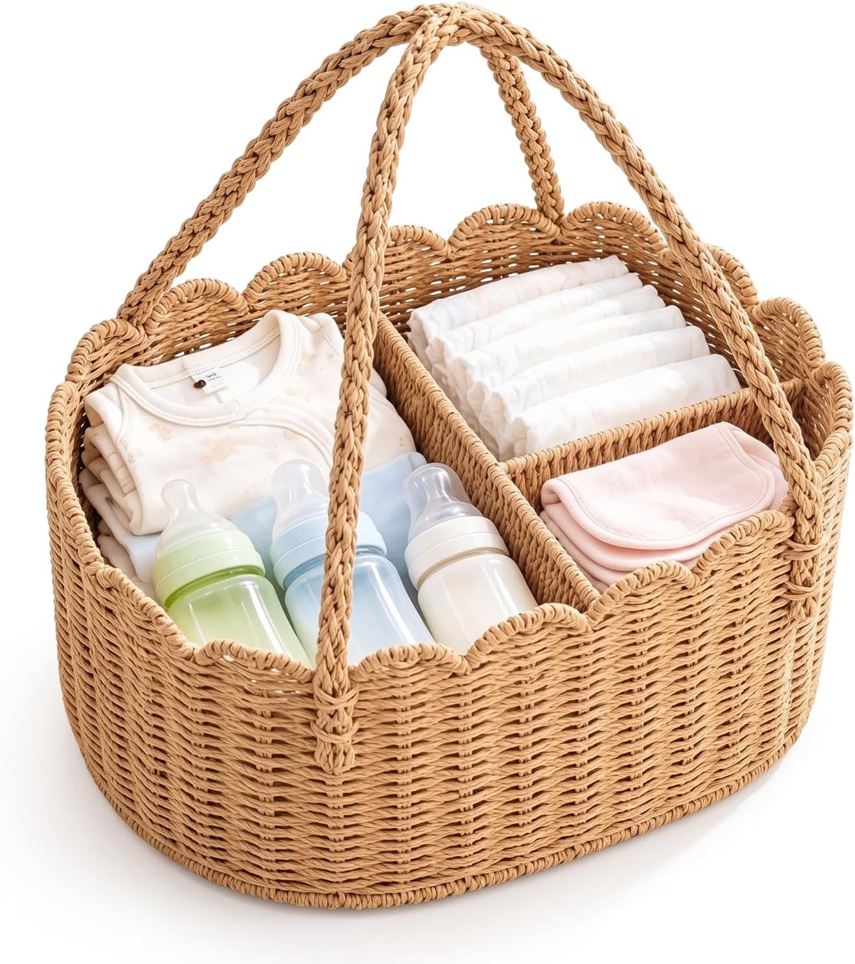 Sanwarm Diaper Caddy Organizer Foldable Portable Storage Basket Newborn