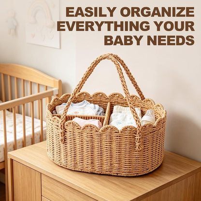 Sanwarm Diaper Caddy Organizer Foldable Portable Storage Basket Newborn