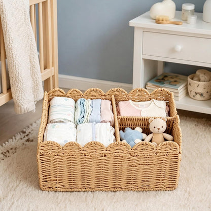 Sanwarm Diaper Caddy Organizer Foldable Portable Storage Basket Newborn