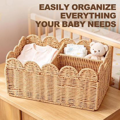 Sanwarm Diaper Caddy Organizer Foldable Portable Storage Basket Newborn