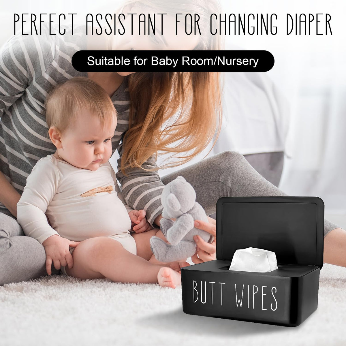 Baby Wipes Dispenser 7.48" L x 4.52" W x 2.75" H (19x11.5x7cm)