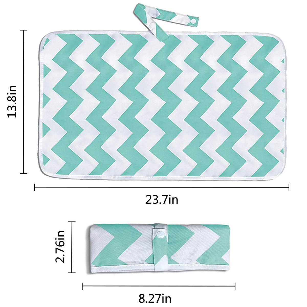 Portable Changing Pad, 2 Pack Baby Waterproof Diaper Changing Pad Reusable and Washable Newborn Travel Mat Station for Home Travel Outside