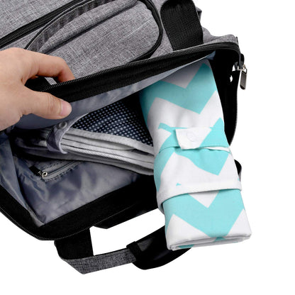 Portable Changing Pad, 2 Pack Baby Waterproof Diaper Changing Pad Reusable and Washable Newborn Travel Mat Station for Home Travel Outside
