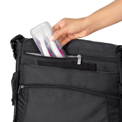 Tot Plastic Fork & Spoon Set With Travel Case- Pink