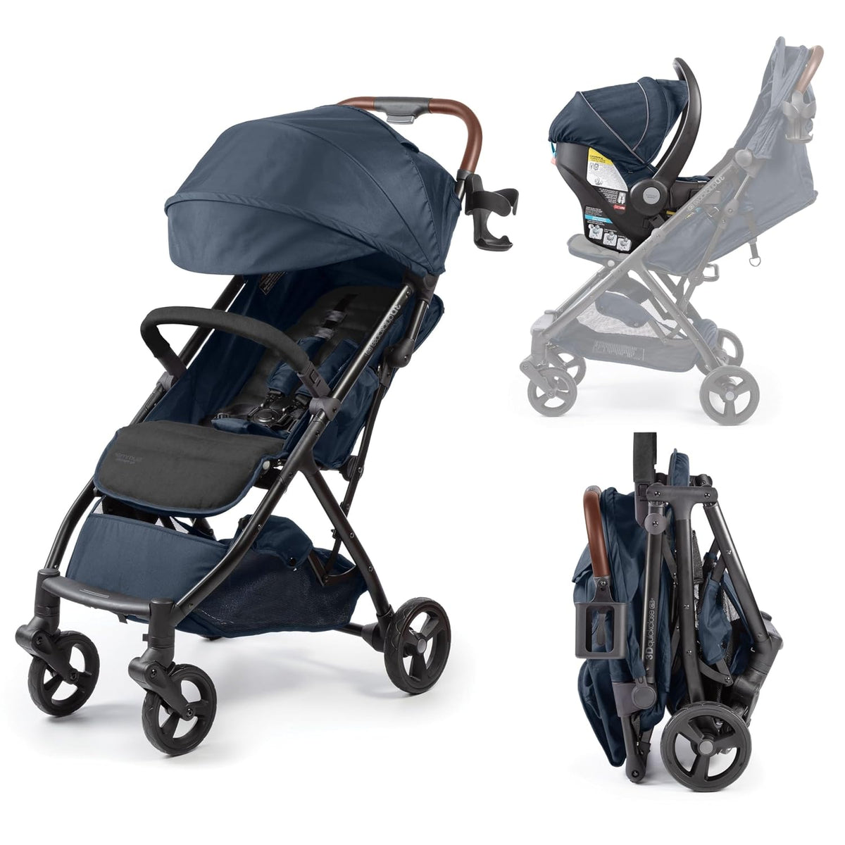 Ingenuity Universal Convenience Stroller Rain Cover, Baby Weather Shield for Rain, Wind & Snow, Fits Most Strollers with Car Seat, Vented Airflow, High Visibility, Easy Install & Storage – Clear