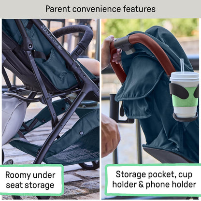 Ingenuity Universal Convenience Stroller Rain Cover, Baby Weather Shield for Rain, Wind & Snow, Fits Most Strollers with Car Seat, Vented Airflow, High Visibility, Easy Install & Storage – Clear