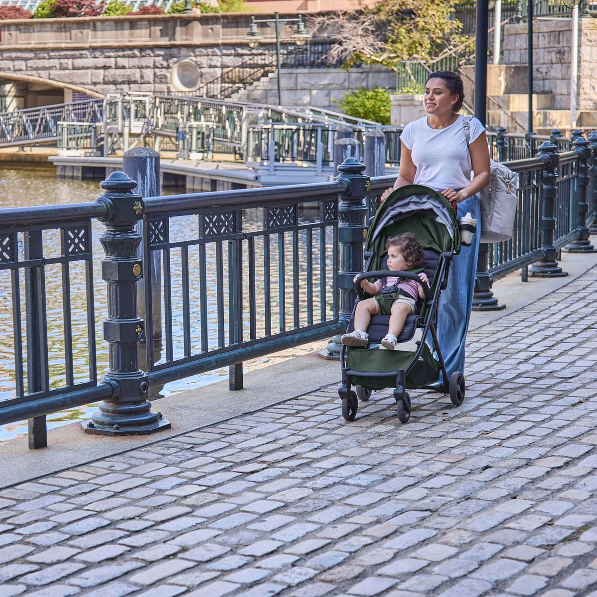 Ingenuity Universal Convenience Stroller Rain Cover, Baby Weather Shield for Rain, Wind & Snow, Fits Most Strollers with Car Seat, Vented Airflow, High Visibility, Easy Install & Storage – Clear