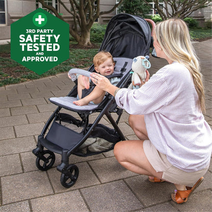 Ingenuity Universal Convenience Stroller Rain Cover, Baby Weather Shield for Rain, Wind & Snow, Fits Most Strollers with Car Seat, Vented Airflow, High Visibility, Easy Install & Storage – Clear