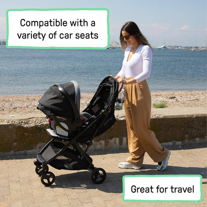 Ingenuity Universal Convenience Stroller Rain Cover, Baby Weather Shield for Rain, Wind & Snow, Fits Most Strollers with Car Seat, Vented Airflow, High Visibility, Easy Install & Storage – Clear