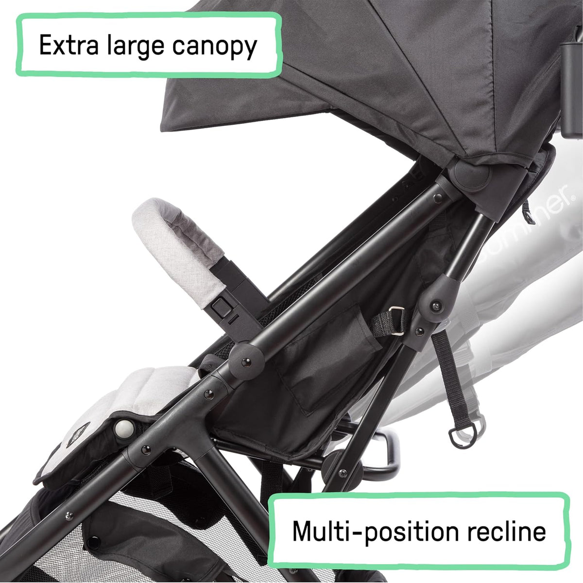 Ingenuity Universal Convenience Stroller Rain Cover, Baby Weather Shield for Rain, Wind & Snow, Fits Most Strollers with Car Seat, Vented Airflow, High Visibility, Easy Install & Storage – Clear