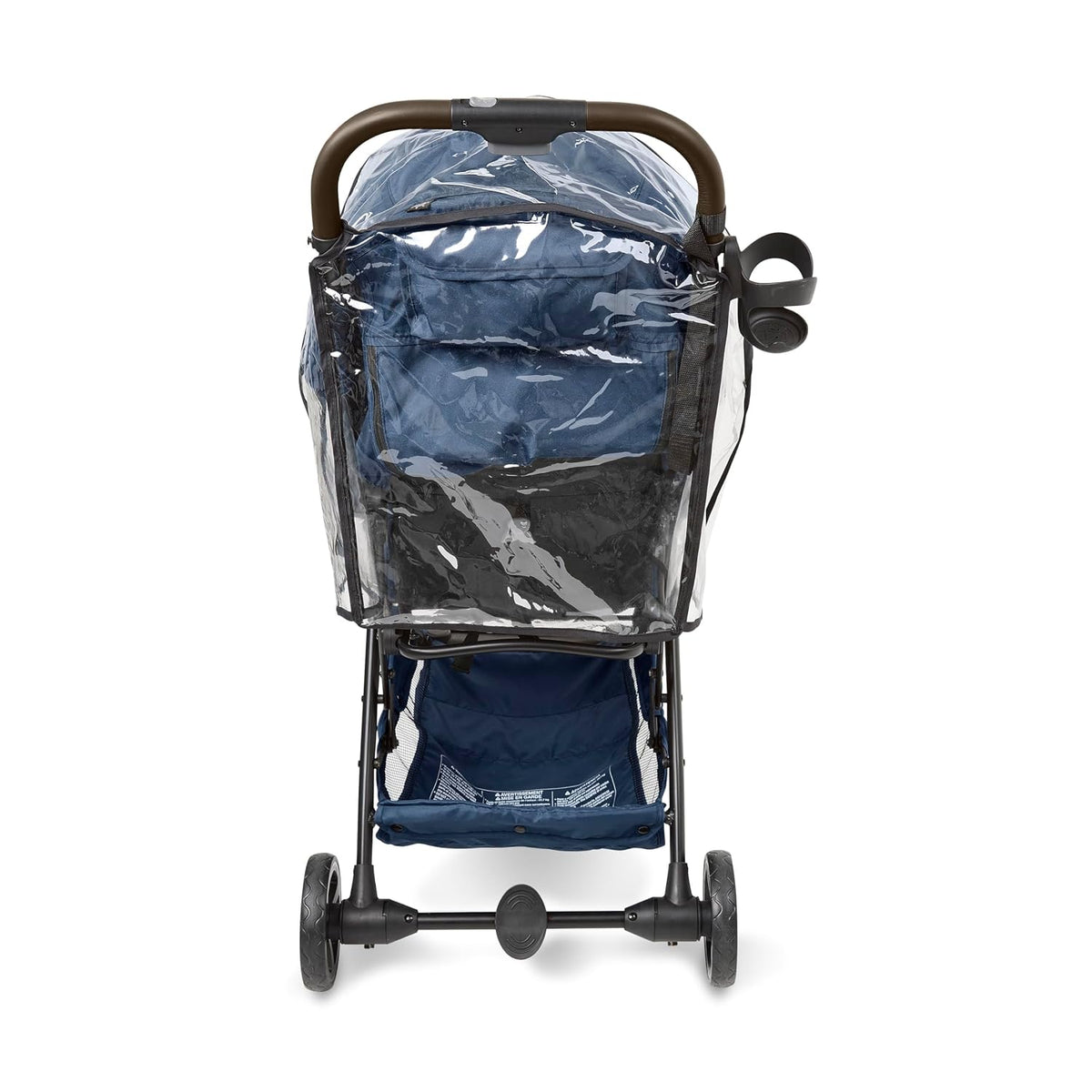 Ingenuity Universal Convenience Stroller Rain Cover, Baby Weather Shield for Rain, Wind & Snow, Fits Most Strollers with Car Seat, Vented Airflow, High Visibility, Easy Install & Storage – Clear