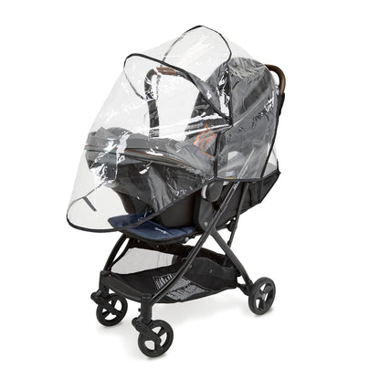Ingenuity Universal Convenience Stroller Rain Cover, Baby Weather Shield for Rain, Wind & Snow, Fits Most Strollers with Car Seat, Vented Airflow, High Visibility, Easy Install & Storage – Clear