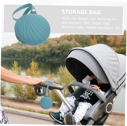 Silicone Storage Bag Reusable Case for Travel Clip Design for Belt Backpack Stroller