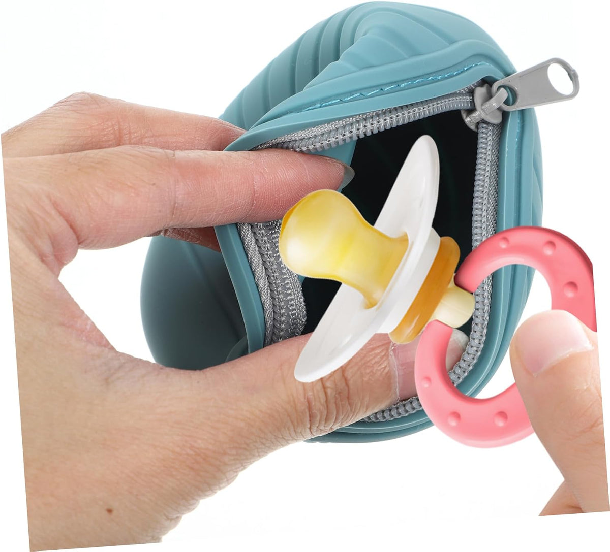 Silicone Storage Bag Reusable Case for Travel Clip Design for Belt Backpack Stroller
