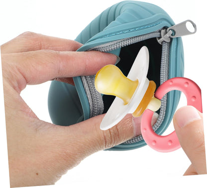 Silicone Storage Bag Reusable Case for Travel Clip Design for Belt Backpack Stroller