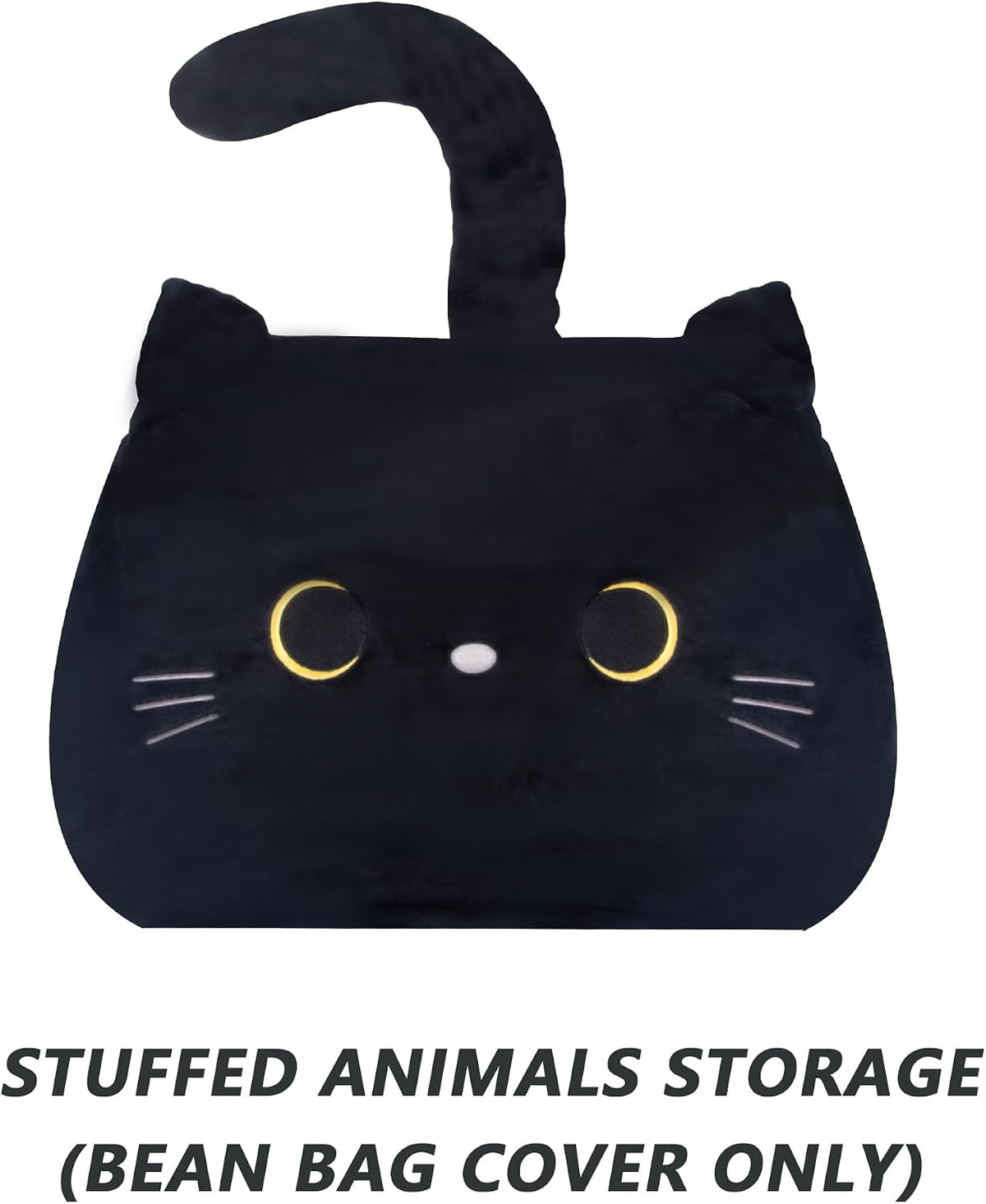Stuffed Animal Storage Bean Bag Chair Cover for kids Yellow X-Large