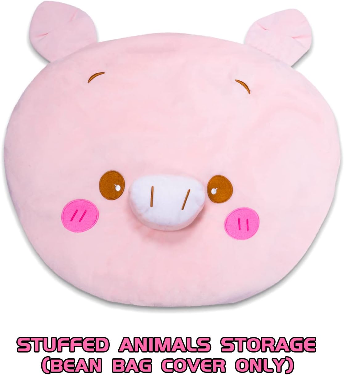 Stuffed Animal Storage Bean Bag Chair Cover for kids Yellow X-Large
