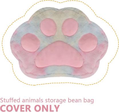 Stuffed Animal Storage Bean Bag Chair Cover for kids Yellow X-Large