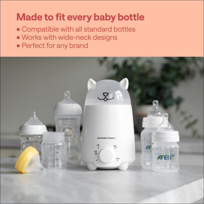 Portable Baby Bottle Warmer for Breastmilk & Formula – 4-in-1 Defrost, Food and Breast Milk Warming, Thermos – On the Go Heater for Travel, Car, Home – Portable Milk Warmer for Baby