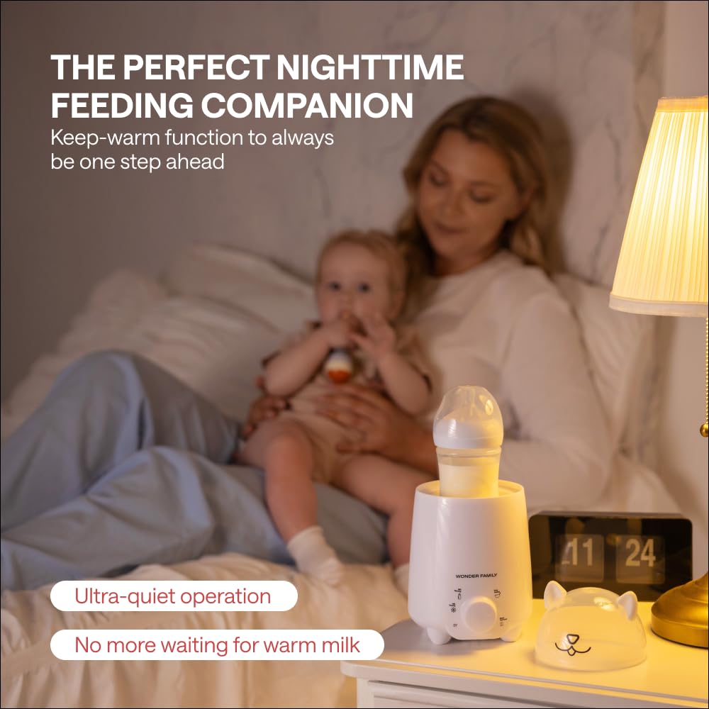 Portable Baby Bottle Warmer for Breastmilk & Formula – 4-in-1 Defrost, Food and Breast Milk Warming, Thermos – On the Go Heater for Travel, Car, Home – Portable Milk Warmer for Baby