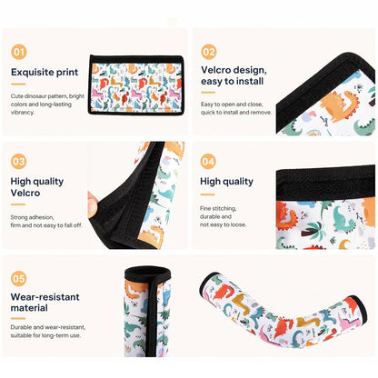 Stroller Handle Cover,2 Pack Stroller Handlebar Cover,10.82x6.1in Pushchair Armrest Sleeve Handle Protector Covers,Universal Protective Case for Pram Strollers Grip Bar,Stroller Accessories Essentials