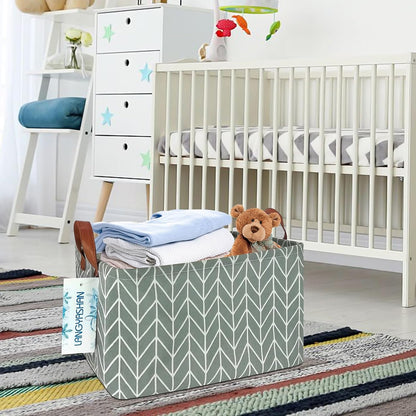 Rectangular Collapsible Simplified Zoo Storage Basket Nursery Organizer - Colors A